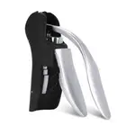 3pcs Black Foil Cutter Non-Stick Compact Wine Bottle Opener Extra Screw Wine