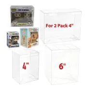 Pop Protector Case For Funko Pop 2 Pack 4'' 6'' Boxes Vinyl Figures Collectibles