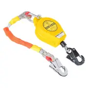 3/5m Self Retracting Lifeline Lanyard Fall Arrester Protection+Hook Rope 330lbs