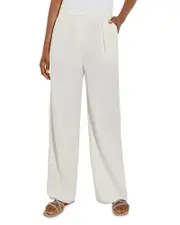 Misook Tailored Wide-Leg Stretch Twill Pant