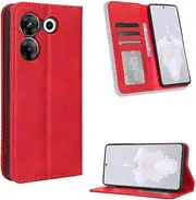 Cover Compatible with Tecno Camon 20 Pro 5G CK8n Case,Compatible with Tecno Camon 20 Pro 5G CK8n Case PU Leather Flip Kickstand Wallet Card Slot Magnetic Closure Red