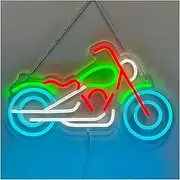 Sign Lamp Motorcycle Neon Sign Dimmable LED Light For Wall Decor For Holiday Birthday Room Bedroom Party USB Powered 40.89cm×24.63cm