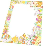 Yardwe Happy Easter Photo Booth Frame with Adorable Bunny and Chick Designs Fun DIY Handheld Props for Easter Celebrations Versatile Party Supplies for Joyful Gatherings