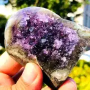 280g Natural Amethyst Geode Mineral Specimen Crystal Quartz Energy Decoration