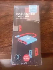 Nintendo Switch Dock & Steam Deck Portable Hub - Multi-function Adapter Red/Blue