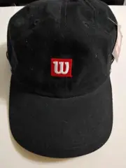 New Wilson Fat Shaft Smart-Core Black Adjustable Baseball Hat Golf Hat Cap NWT