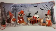 Halloween Decorative Pillow Dog in Costume 14x28 Lumbar Trick Treat Beagle