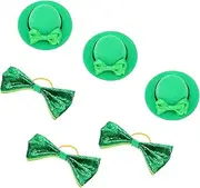 ERINGOGO 1Set Patrick's Day Wine Bottle Decoration Bottle Covers with Hats Bowties for Parties Festive Celebrations