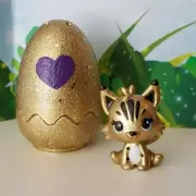 Hatchimals Colleggtibles - REPAINT Golden Lynx Diamond Original moldw/golden egg