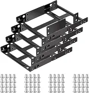 tunghey 2.5 to 3.5 Hard Drive Adapter, SSD Mounting Bracket 2.5 to 3.5 Adapter Dual SSD Mounting Bracket for Any 2.5 SSD or HDD (4pack)