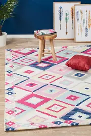 Rug Culture Multi Pastel Pastel Boho Geometric Rug