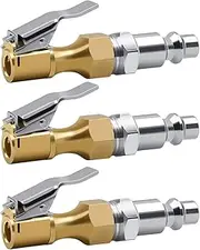1/4" NPT Air Chuck with Tire Inflator Nozzles, Quick Connect Tire Inflator Clip Adapter