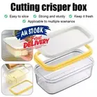 2 in 1 Butter Slicer Butter Box Saver Keeper Case Container Storage with Lid