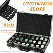 Watch Storage Box 10/18/24 Slot Aluminum Suitcase Internal Baffle Removable Case