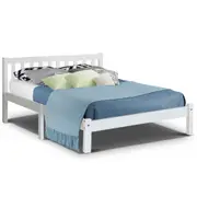 Double Full Size Wooden Bed Frame Pine Timber Mattress Base Bedroom