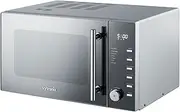 [VYTRONIX] VY-C900M 900W Digital Microwave Oven | Freestanding Microwave with 5 Power Levels, Clock & Timer Function | Silver Microwave with Mirrored Front, 25 Litre Capacity