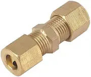 Universal Auto Compression Quality Fitting, 3/16" Orifice Brass Car Brake Line Fittings, Straight Connector Accessories 1pc