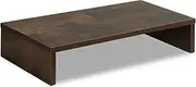 TEAMIX White Monitor Stand Riser-2 Pack,Wood 2 Tier Adjustable Monitor Stand Dual Monitor Riser for 2 Monitors/Laptop/PC Computer Stand for Desk (Brown)