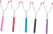 Toddmomy 1 Set Telescoping Barbecue Roasting Forks BBQ Skewers for Outdoor Grilling Campfire Cooking Hot Portable and High Temperature Resistant