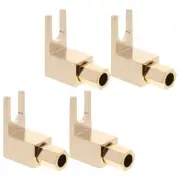 4 Pcs Right Angle Plug Adapter Banana Connectors for Speaker Wire