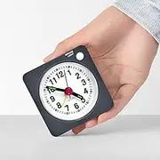 Neucox Small Travel Alarm Clock Alarm Clocks Bedside Non Ticking Battery Operated Lightweight Silent Clock Quiet Analog Clock with Snooze Nightlight for Traveling Backpacking Home