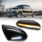Car Light for Dodge Ram 1500 2500 2009-2018 LED Side Mirror Dynamic Indicator Blinker Light Rearview Mirror Turn Signal Normal Black