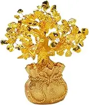 HOOTNEE Citrine Ornaments of Small Decorative Tree Decorations Decor Crystals Shape Money Amethyst Crystal Ornaments Money Tree Decoration Decor Golden Citrine
