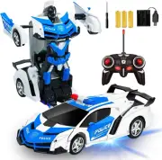 Remote Control Transform Car Robot Boys Christmas Toys with Lights RC Car 2.4Ghz