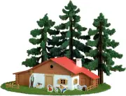 PLUM Architecture 06 Heidi's House in the Alps Alm Mountain Hut 1/150 Scale