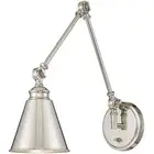 Savoy House Lighting 9-961CP-1-SN Morland Swing Arm or Wall Lamp Satin Nickel