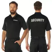 Black 'Security' Shirt - Black Moisture Wicking SECURITY Polo Summer Shirt
