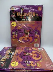 Vtg 1996 Looney Tunes Halloween Leaf Bags Bugs Bunny Taz Daffy Duck 3 Packs Of 3