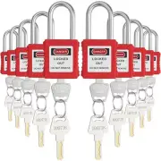 Lockout Tagout Locks Set,10 PCS Lockout Padlocks,Lock Out Tag Out5255