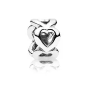 New Genuine Authentic Pandora Retired Sterling Silver Open Heart Spacer 790454