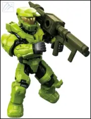 2020 HALO MEGA CONSTRUX BLOKS LIME GREEN SPARTAN MARK-V FIGURE CLASH ON THE RING