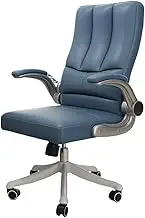 Ergonomic Office Chair Executive Office Chair Adjustable Leather Chair High Back Swivel Office Desk Chair with Adjustable Padded Armrest Desk Chair for Home Office Desk Chair(Blue)