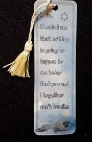 Bookmark with Verse -Inspirational Gift-"Lord Remind Me" Free Shipping