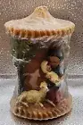 VTG German Hand Carved Painted Nativity Candle GUNTER KERZEN WALDUM Christmas