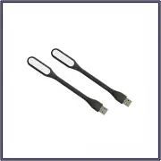 NEW 2-Pk Bright LED USB Mini Light Flexible Computer Lamp Laptop PC Reading