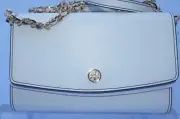 New Tory Burch Bag Parker Chain Wallet Crossbody Ivory Handbag