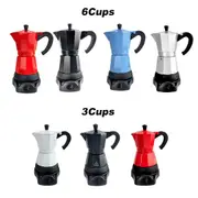 Electric Aluminium Moka Coffee Maker Espresso Italian Classic auto power off Home 3/6Cups