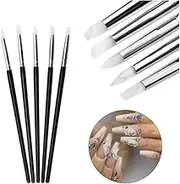 Jindizi Clay Sculpting Tool Set, Flexible Silicone Clay Sculpture Shaper Brushes Set, 10 Pcs Silicone Head Sculpture Tools, Wipe Out Tools for Drawing Outline Painting Pigment Lightweight to Carry