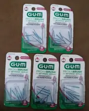 5 Packs of GUM Proxabrush Go-Betweens Moderate Refills - New