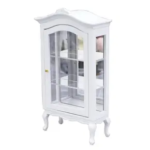DollHouse娃娃屋微縮模型模型屋迷你家具配件 純白弧頂珍藏柜子