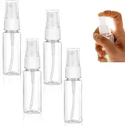 AGTEHBZ Small Spray Bottle - 4PCS 20ml Mini Bottle, Transparent Plastic with Fine Mist Sprayer and Flip Caps, Perfect for Travel, Toiletries, and Water Bottle Needs