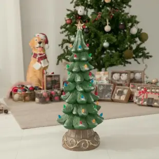 【YU Living 信歐傢居】北歐風LED聖誕樹造型擺飾 園藝造景聖誕樹擺件(高88cm/綠色/聖誕樹)