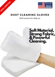 Dust Cleaning Gloves, Double-Sided Cleaning Multi-purpose Gloves - 10 Pcs White