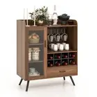 Buffet Sideboard Storage Cabinet Vintage Cupboard Hallway Table Wine Rack Drawer