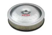 ACDelco Air Filter Assembly Super-Light Aluminium Round Clear Anodized Bowtie Emblem 14 in.Diameter 3 in.Tall Each