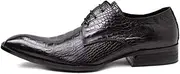 [Generic] Oxford for Man Formal Shoes Lace Up Genuine Leather Exquisite Crocodile Texture Business